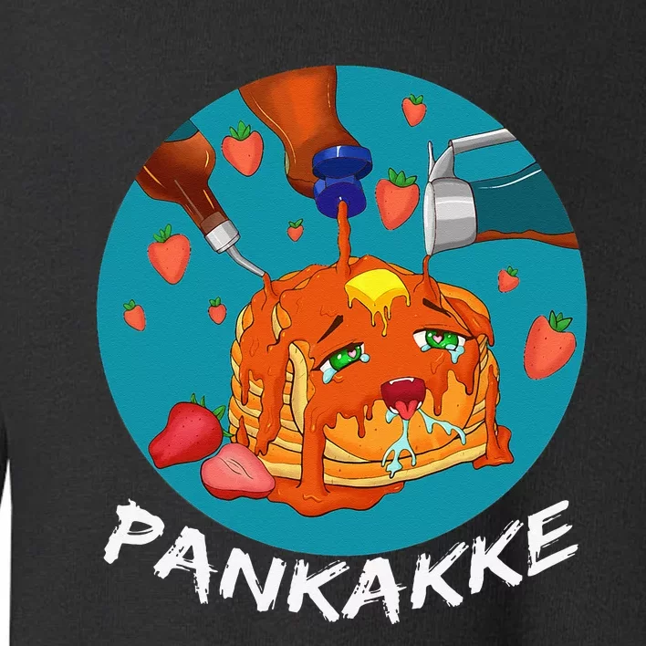 This Pancake REALLY Loves Syrup! Funny Anime Food Pun Toddler Sweatshirt