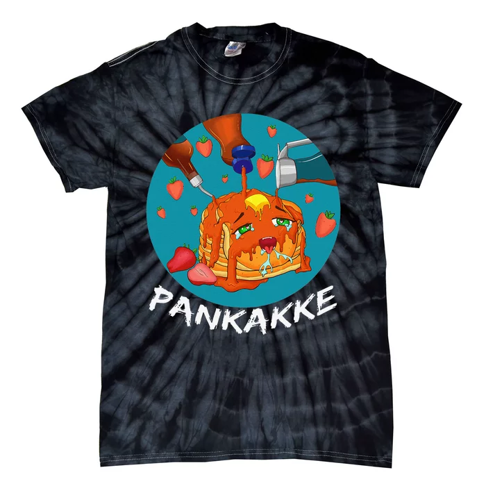 This Pancake REALLY Loves Syrup! Funny Anime Food Pun Tie-Dye T-Shirt