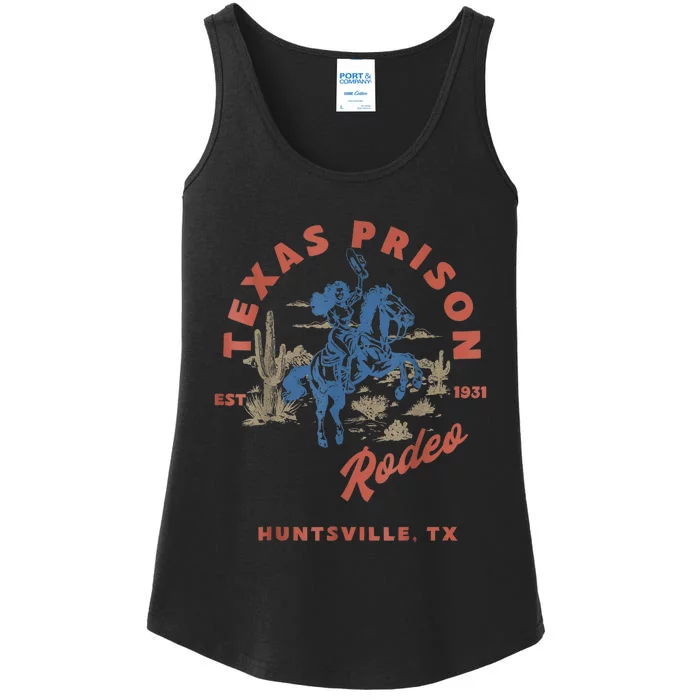 Texas Prison Rodeo Cowboy Western Ladies Essential Tank