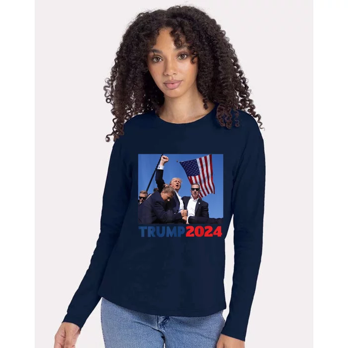 Trump Pa Rally Pennsylvania Rally Trump 2024 Womens Cotton Relaxed Long Sleeve T-Shirt