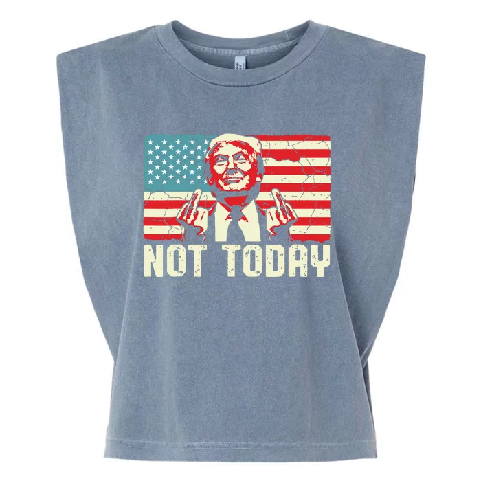 Trump Pennsylvania Rally Shooting Not Today Garment-Dyed Women's Muscle Tee