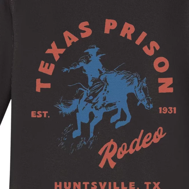 Texas Prison Rodeo Cowboy Western Gift Baby Long Sleeve Bodysuit