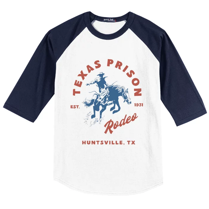 Texas Prison Rodeo Cowboy Western Gift Baseball Sleeve Shirt