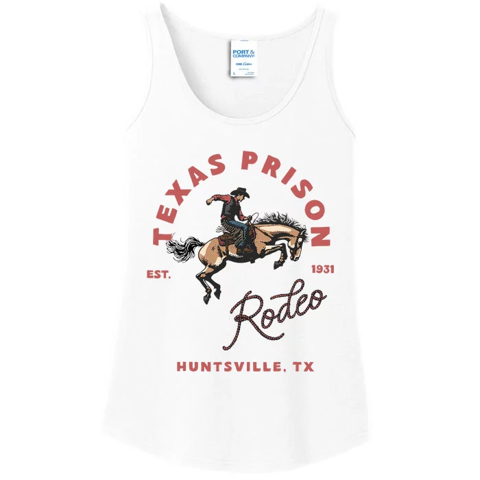 Texas Prison Rodeo Cowboy Western Ladies Essential Tank