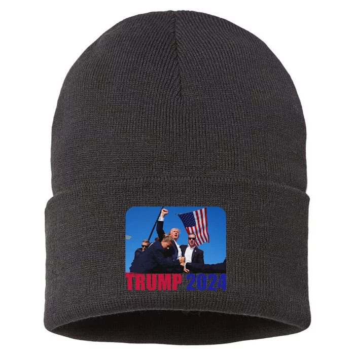 Trump Pennsylvania Rally Shooting Bold Design Sustainable Knit Beanie