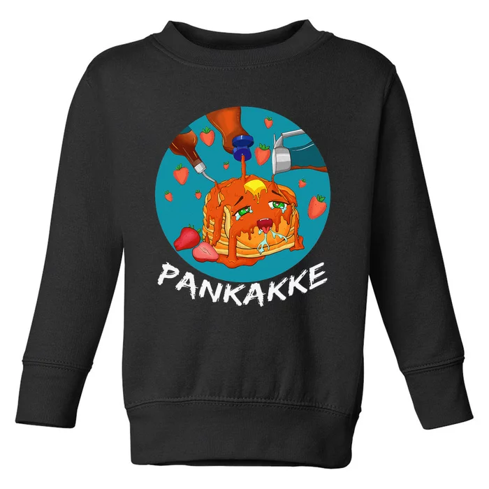 This Pancake REALLY Loves Syrup! Funny Anime Food Pun Toddler Sweatshirt