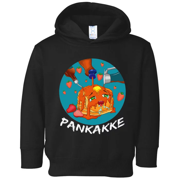 This Pancake REALLY Loves Syrup! Funny Anime Food Pun Toddler Hoodie