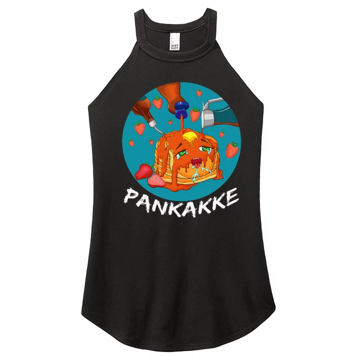 This Pancake REALLY Loves Syrup! Funny Anime Food Pun Women’s Perfect Tri Rocker Tank