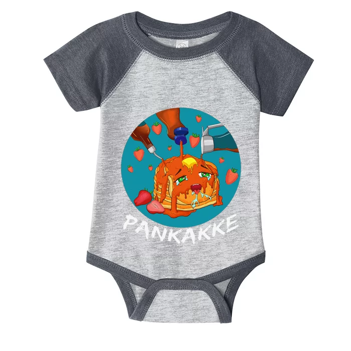 This Pancake REALLY Loves Syrup! Funny Anime Food Pun Infant Baby Jersey Bodysuit