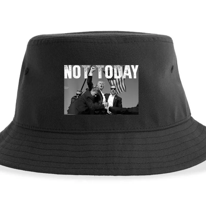 Trump Pennsylvania Rally Shooting Not Today Sustainable Bucket Hat