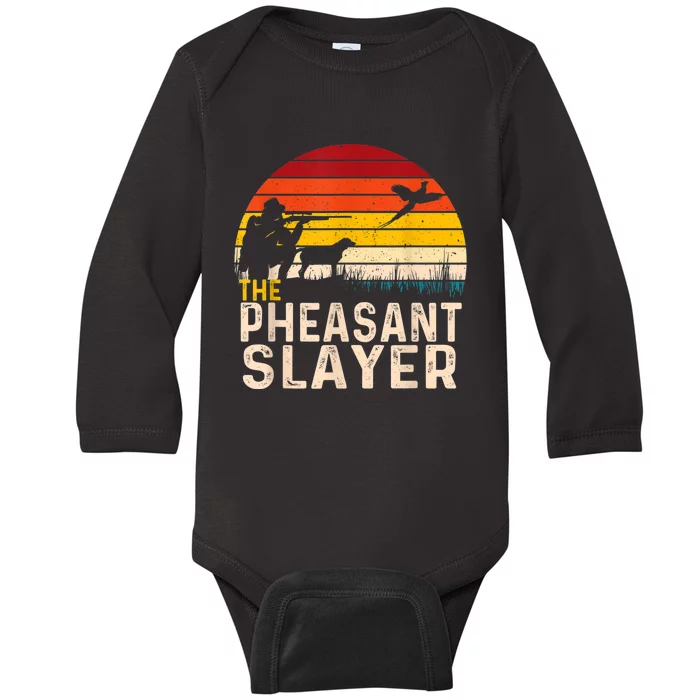 The Pheasant Slayer Vintage Baby Long Sleeve Bodysuit