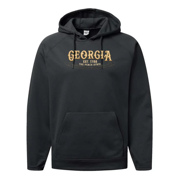 The Peach State Georgia Performance Fleece Hoodie