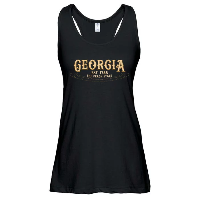 The Peach State Georgia Ladies Essential Flowy Tank