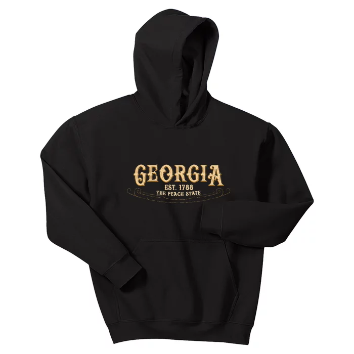 The Peach State Georgia Kids Hoodie