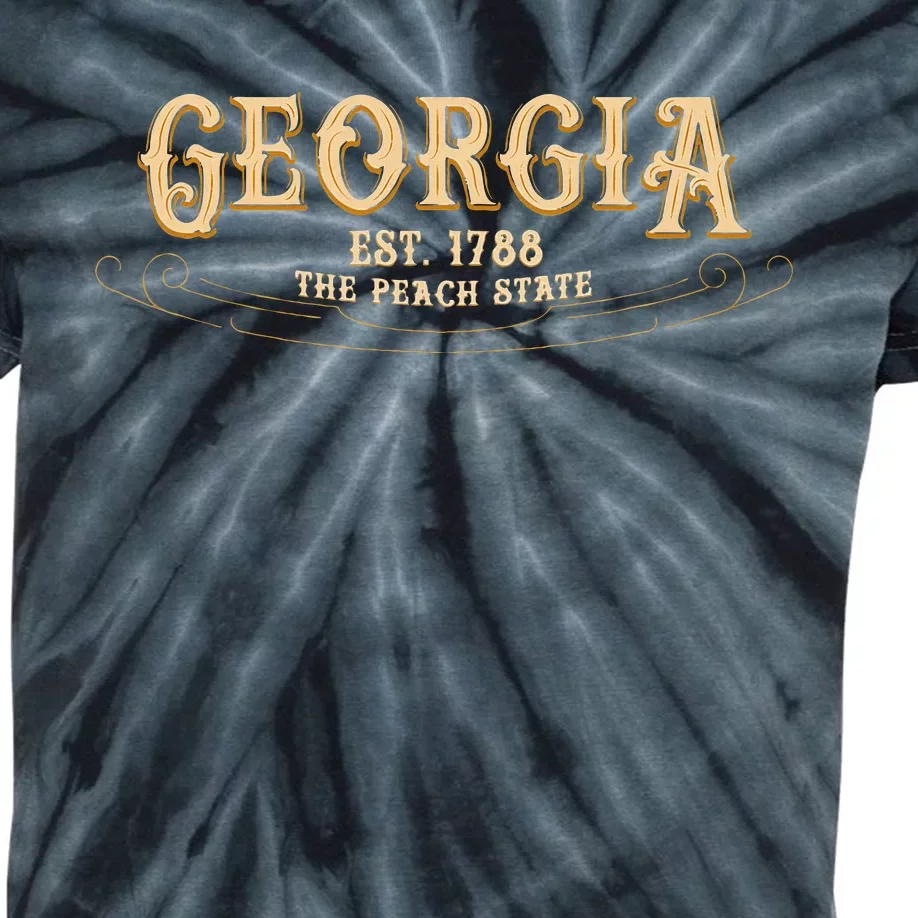 The Peach State Georgia Kids Tie-Dye T-Shirt