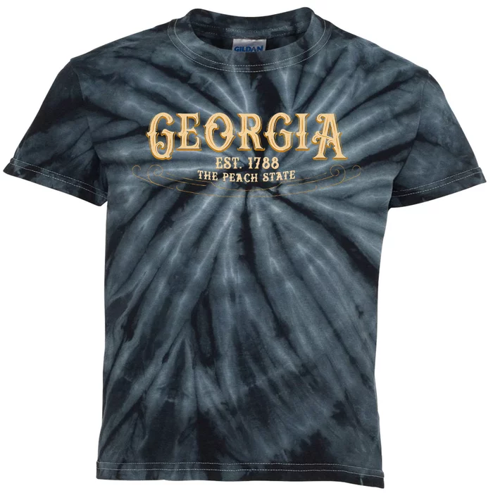 The Peach State Georgia Kids Tie-Dye T-Shirt