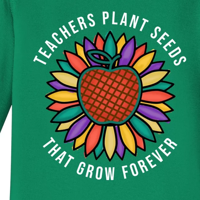 Teachers Plant Seeds That Grow Forever Baby Long Sleeve Bodysuit