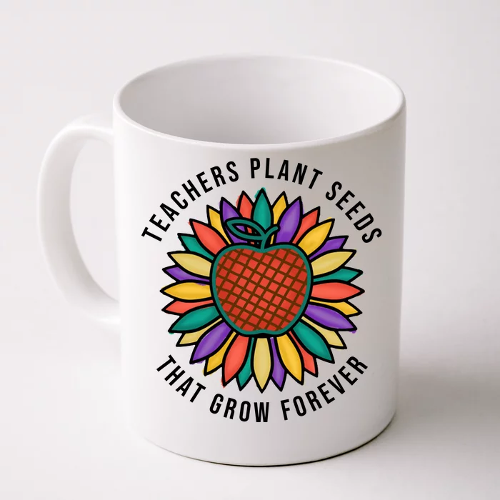 Teachers Plant Seeds That Grow Forever Front & Back Coffee Mug