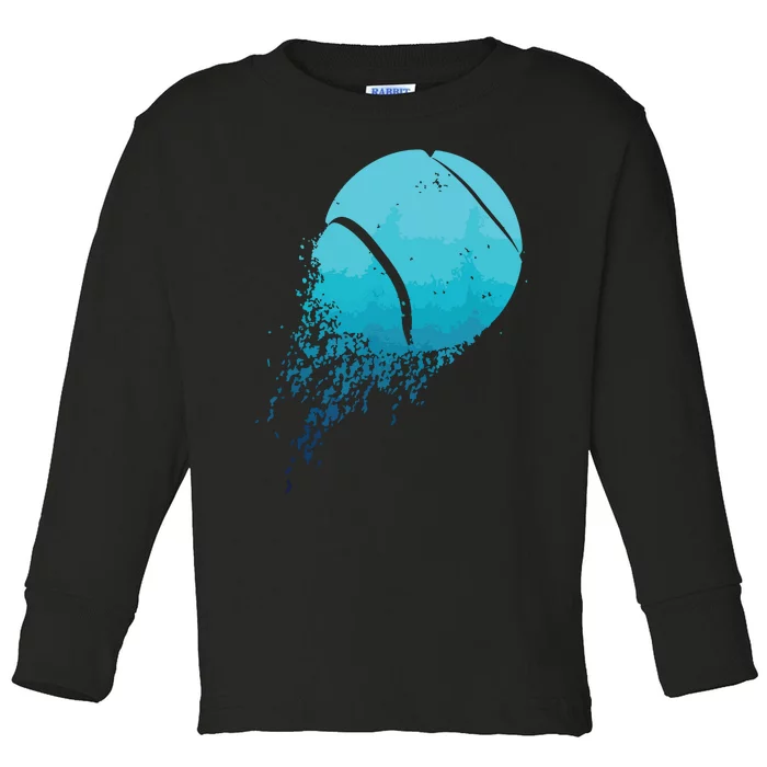 Tennis Player Sports Vintage Tennis Toddler Long Sleeve Shirt