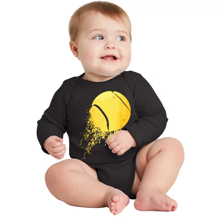 Tennis Player Sports Vintage Tennis Baby Long Sleeve Bodysuit