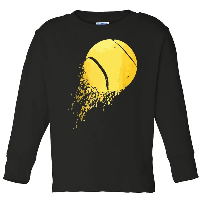 Tennis Player Sports Vintage Tennis Toddler Long Sleeve Shirt