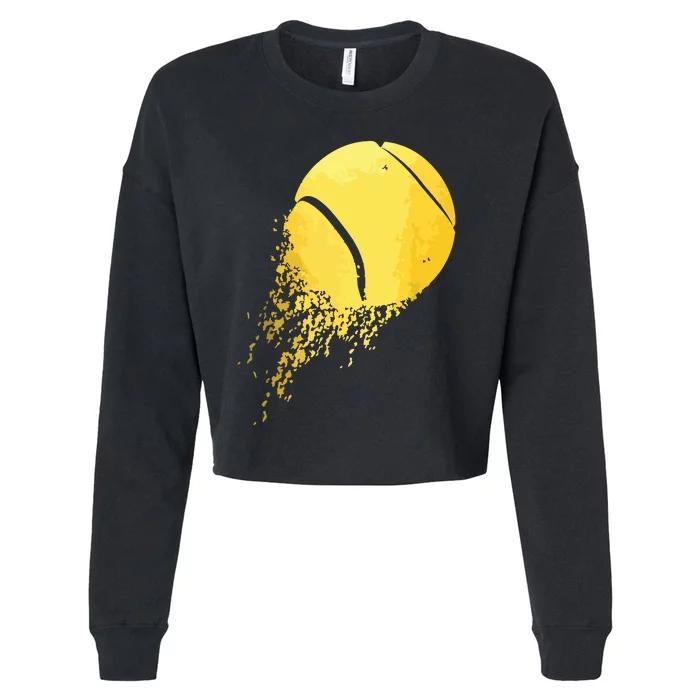 Tennis Player Sports Vintage Tennis Cropped Pullover Crew