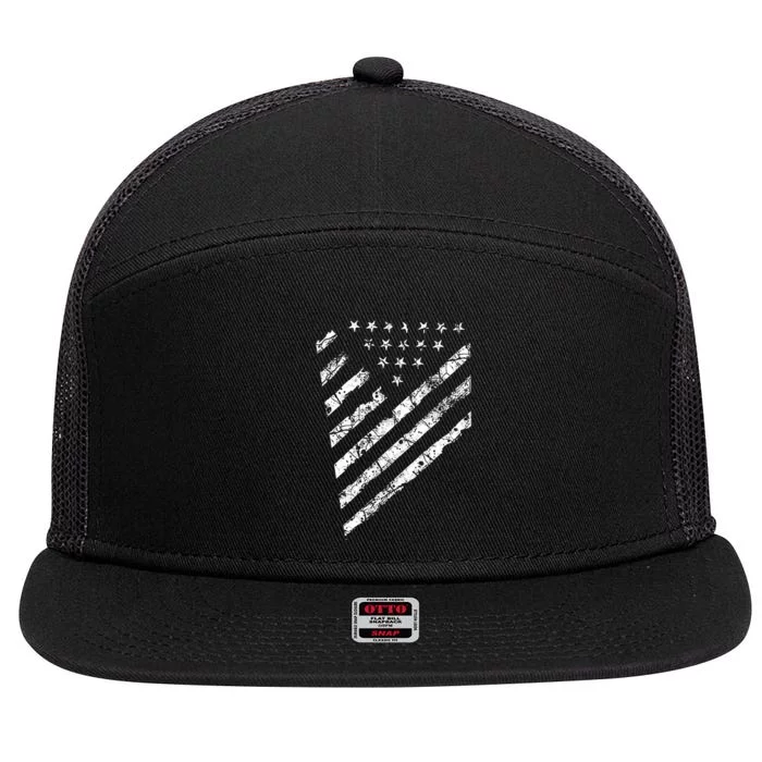 Tactical Pro Supply Patriotic American Flag 7 Panel Mesh Trucker Snapback Hat