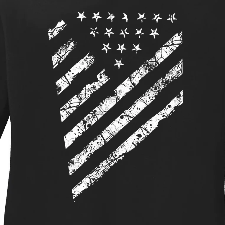 Tactical Pro Supply Patriotic American Flag Ladies Long Sleeve Shirt