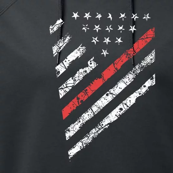 Tactical Pro Supply Patriotic American Flag Performance Fleece Hoodie