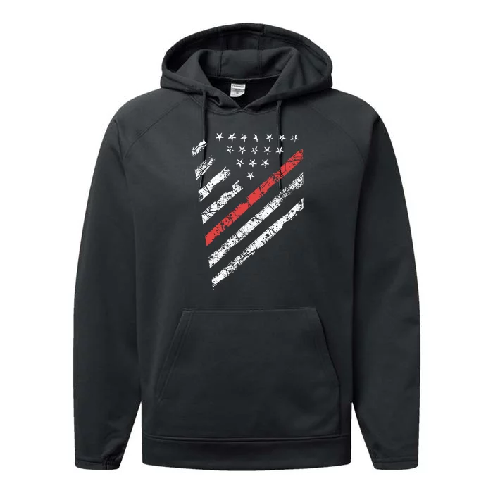 Tactical Pro Supply Patriotic American Flag Performance Fleece Hoodie