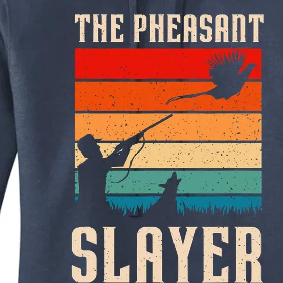 The Pheasant Slayer Funny Bird Hunting Women's Pullover Hoodie