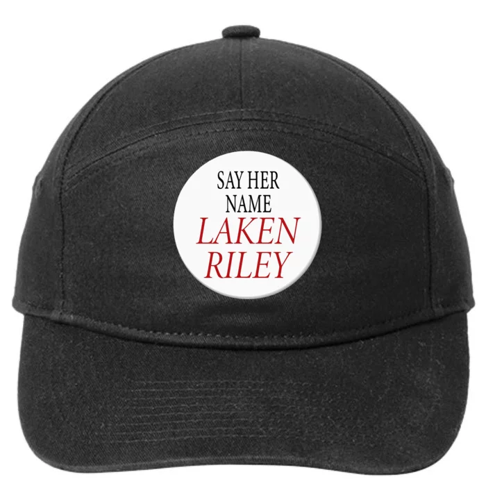 The Phrase Say Her Name Laken Riley 7-Panel Snapback Hat