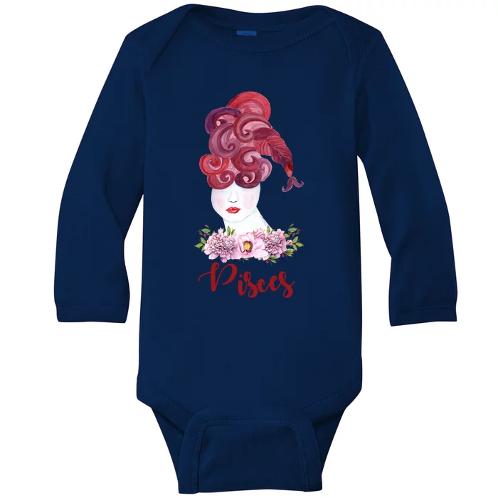 The Pisces Sign Astrology Gift Meaningful Gift Baby Long Sleeve Bodysuit