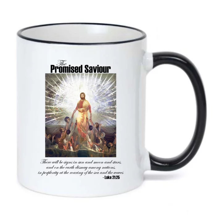 The Promised Saviour Luke Bible Quote Jesus Pray For Peace Black Color Changing Mug