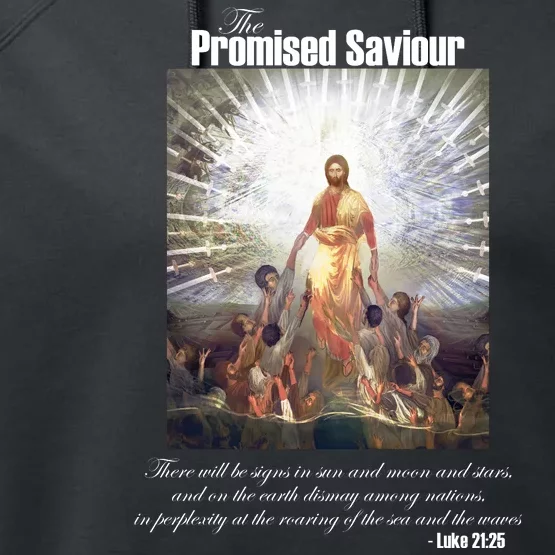 The Promised Saviour Luke Bible Quote Jesus Pray For Peace Performance Fleece Hoodie