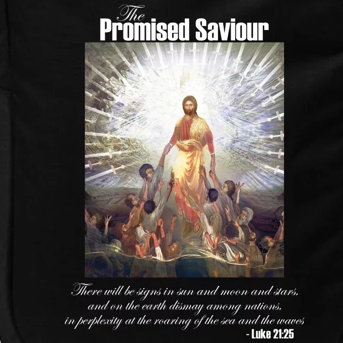 The Promised Saviour Luke Bible Quote Jesus Pray For Peace Impact Tech Backpack