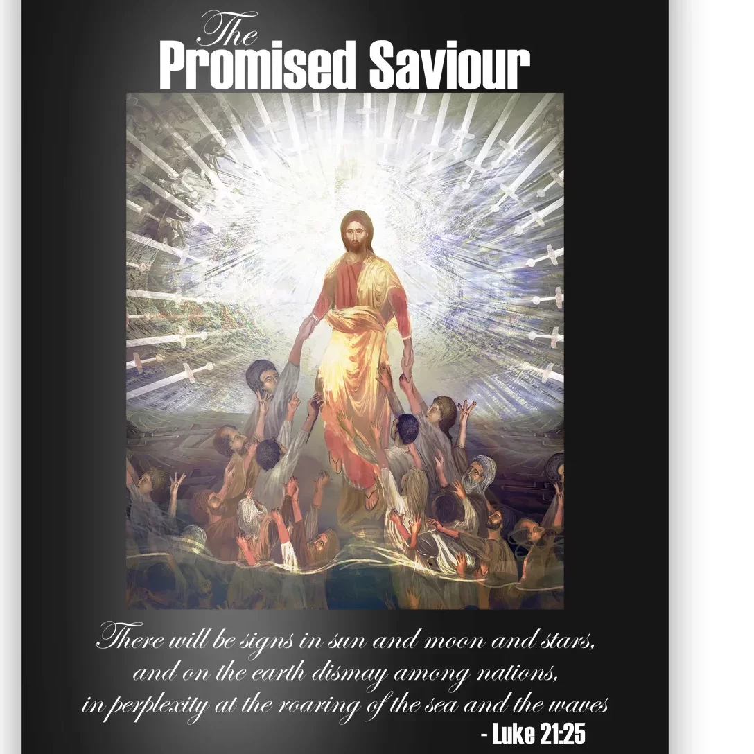 The Promised Saviour Luke Bible Quote Jesus Pray For Peace Poster