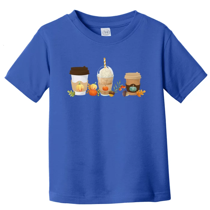 Thanksgiving Pumpkin Spice Coffee Drinker Toddler T-Shirt