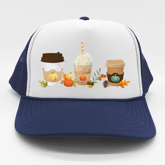 Thanksgiving Pumpkin Spice Coffee Drinker Trucker Hat