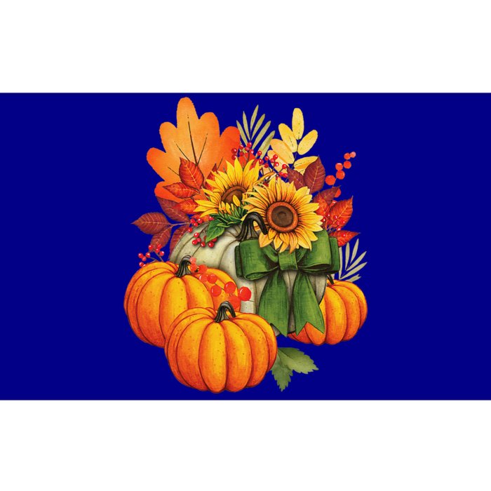 Thanksgiving Pumpkin Sunflower Fall Autumn Holiday Bumper Sticker