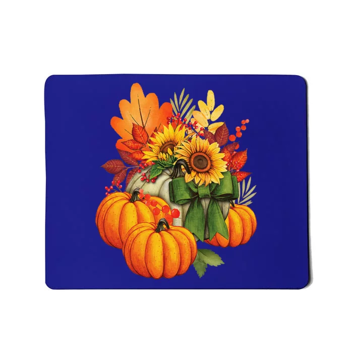 Thanksgiving Pumpkin Sunflower Fall Autumn Holiday Mousepad