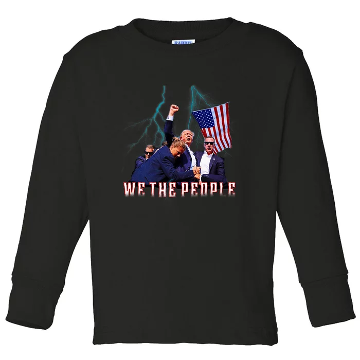 Trump Pennsylvania Shot Rally Attempted Ear July 13th Toddler Long Sleeve Shirt