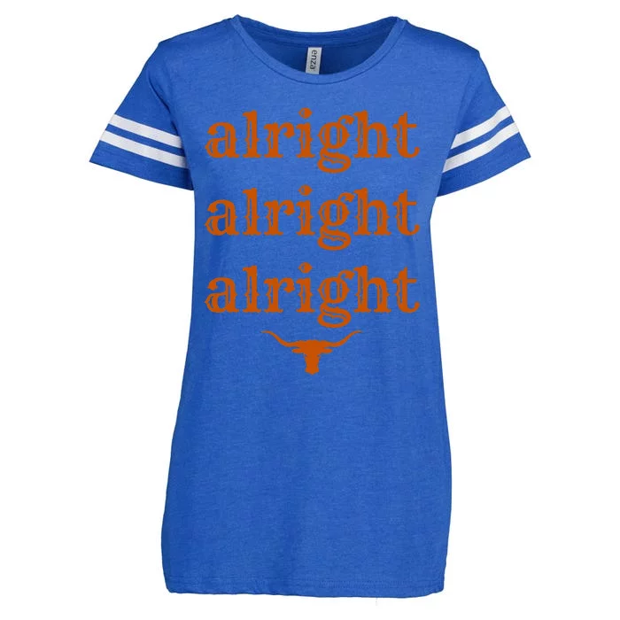 Texas Pride State USA Alright Alright Alright Texas Longhorn Enza Ladies Jersey Football T-Shirt