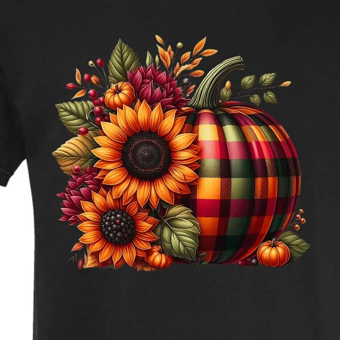 Thanksgiving Pumpkin Sunflower Fall Autumn Holiday Funny Garment-Dyed Heavyweight T-Shirt