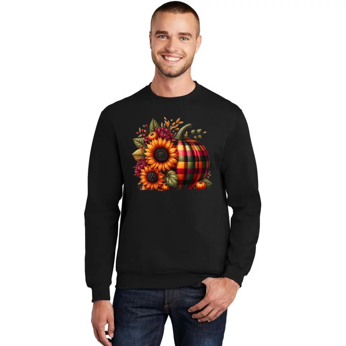 Thanksgiving Pumpkin Sunflower Fall Autumn Holiday Funny Sweatshirt