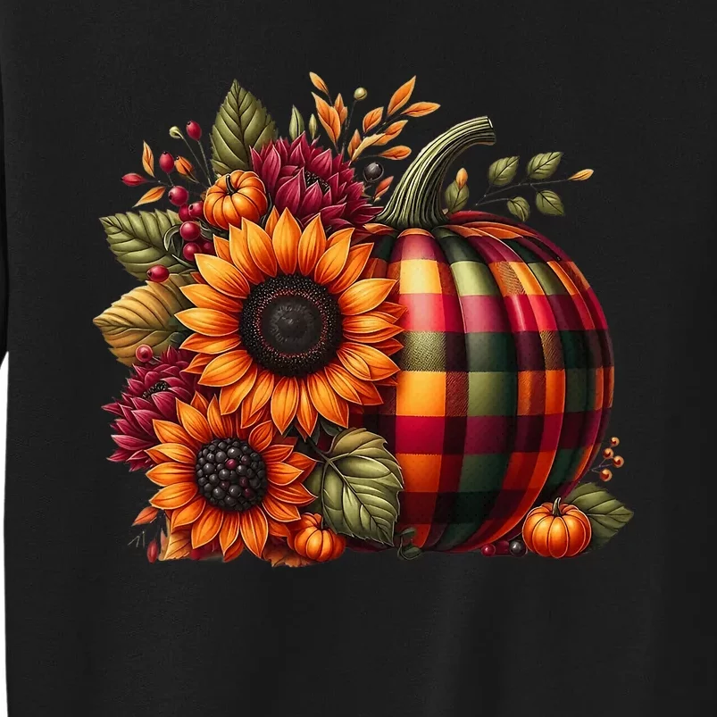 Thanksgiving Pumpkin Sunflower Fall Autumn Holiday Funny Sweatshirt