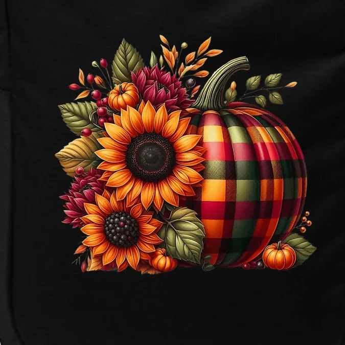 Thanksgiving Pumpkin Sunflower Fall Autumn Holiday Funny Impact Tech Backpack