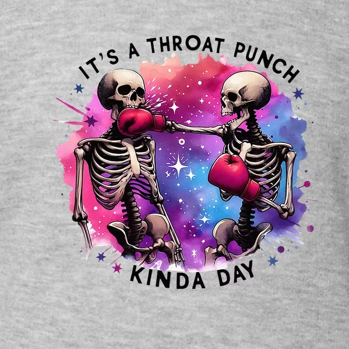 Throat Punch Skeletons Funny Boxing Day Toddler Sweatshirt