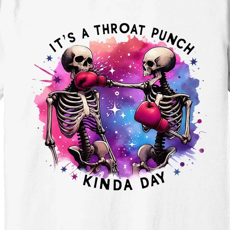 Throat Punch Skeletons Funny Boxing Day Premium T-Shirt