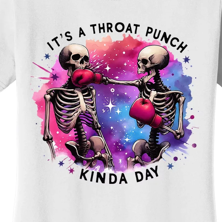 Throat Punch Skeletons Funny Boxing Day Women's T-Shirt